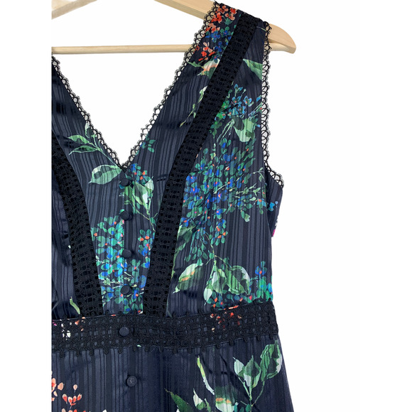 HARLYN Floral & Lace High/Low Maxi Dress XS NEW - Picture 8 of 11